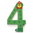 Jouet en bois - Prénom de porte alphabet -- Chiffre 