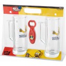 Simpsons pack 2 chopes avec décapsuleur sonore